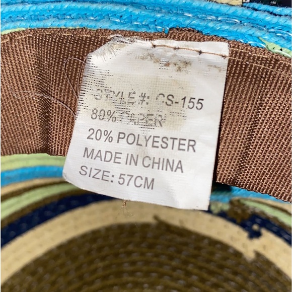 Multicolor floppy straw hat - Picture 3 of 5